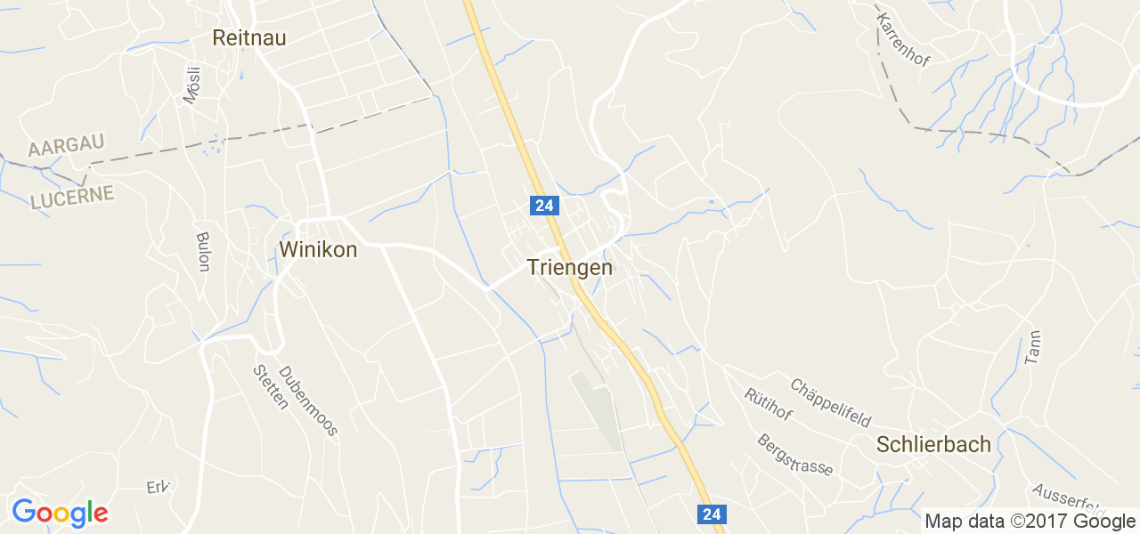 map de la ville de Triengen