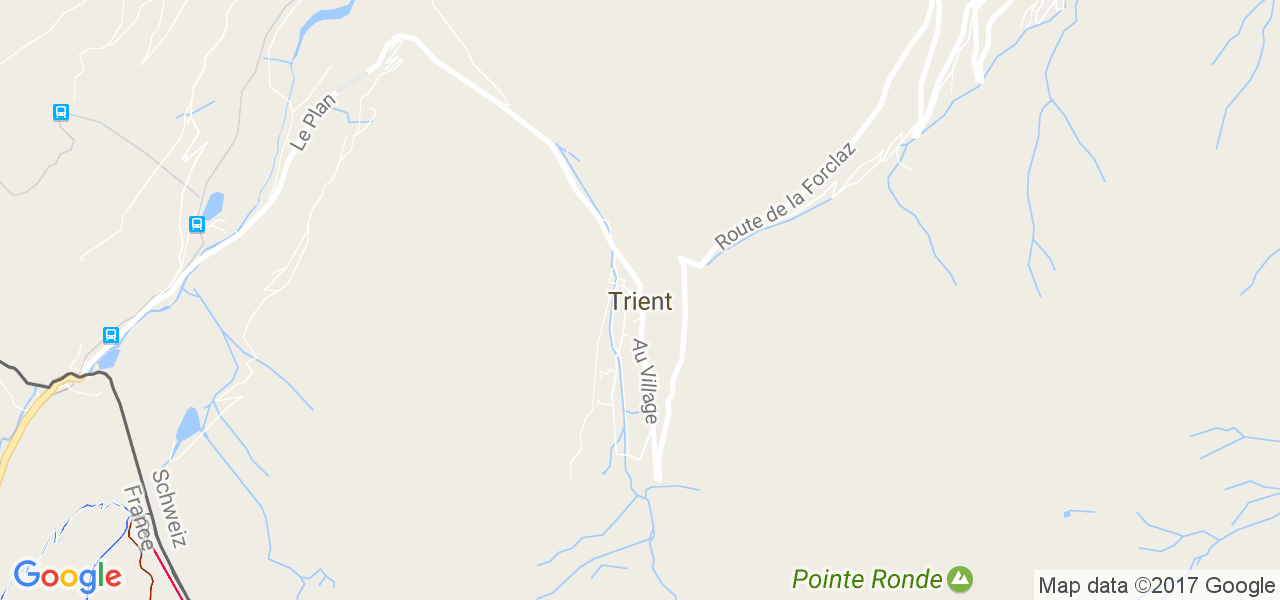 map de la ville de Trient