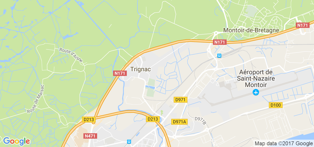 map de la ville de Trignac