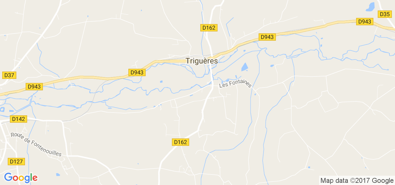 map de la ville de Triguères