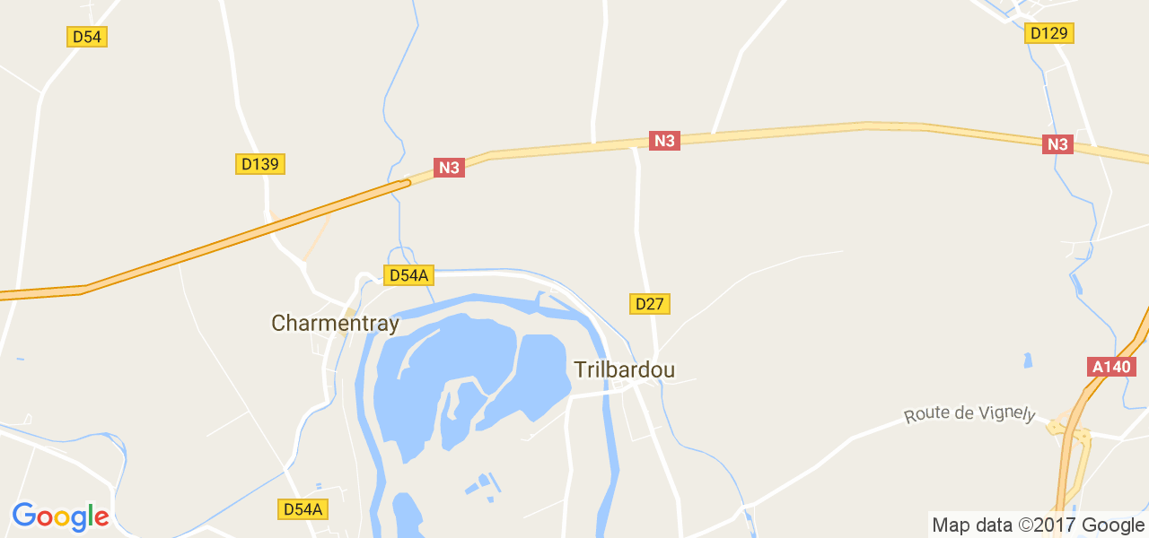 map de la ville de Trilbardou