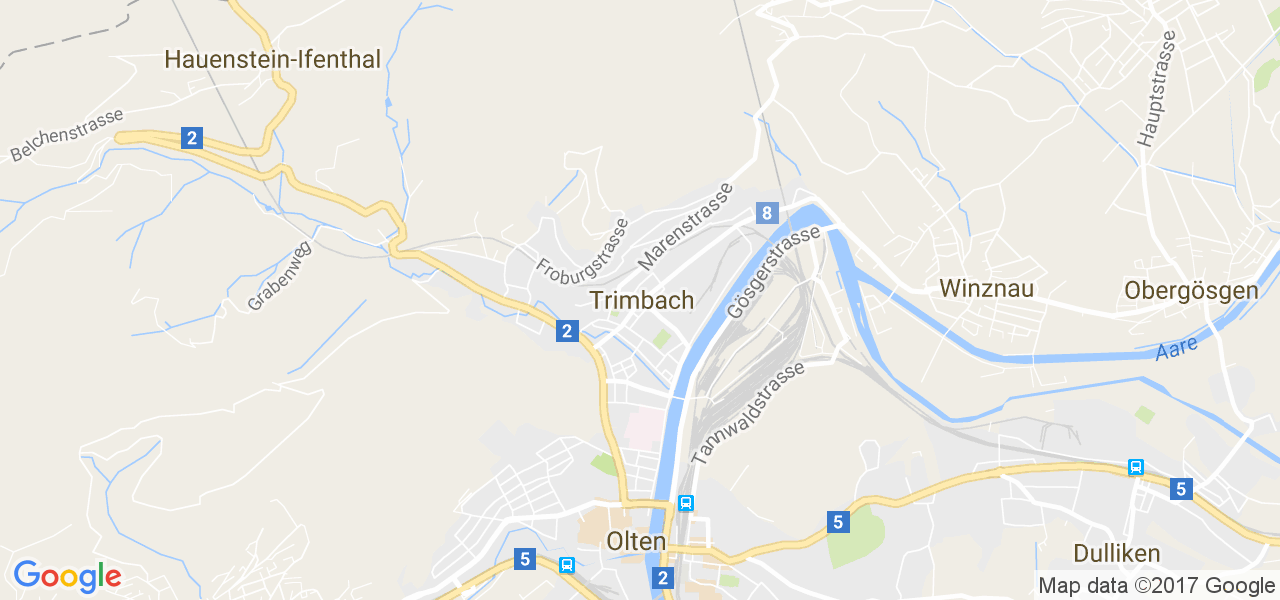 map de la ville de Trimbach