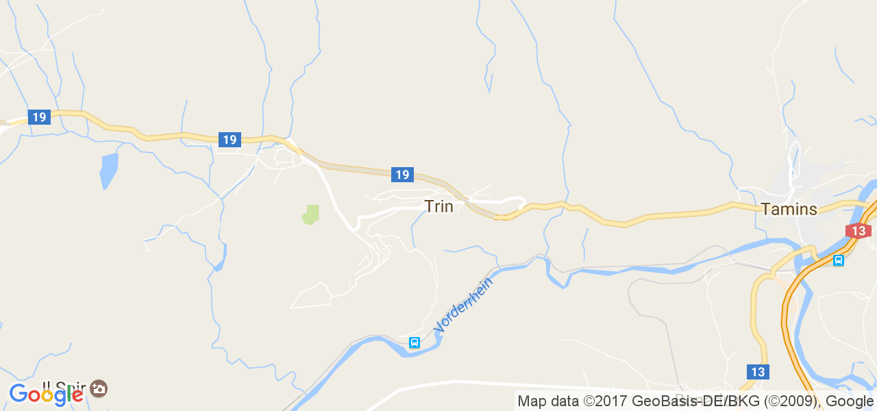 map de la ville de Trin