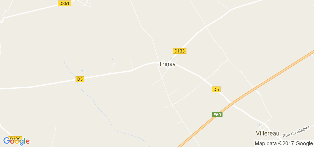 map de la ville de Trinay