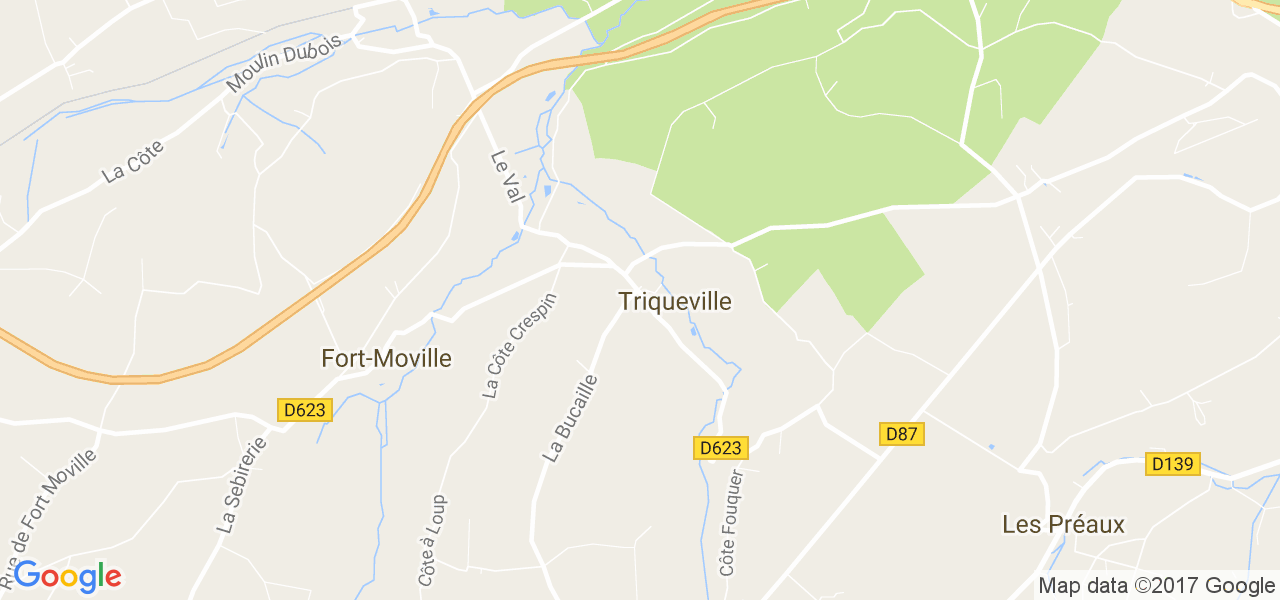 map de la ville de Triqueville