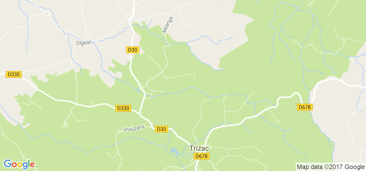 map de la ville de Trizac