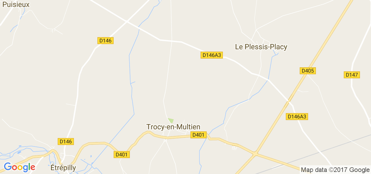 map de la ville de Trocy-en-Multien