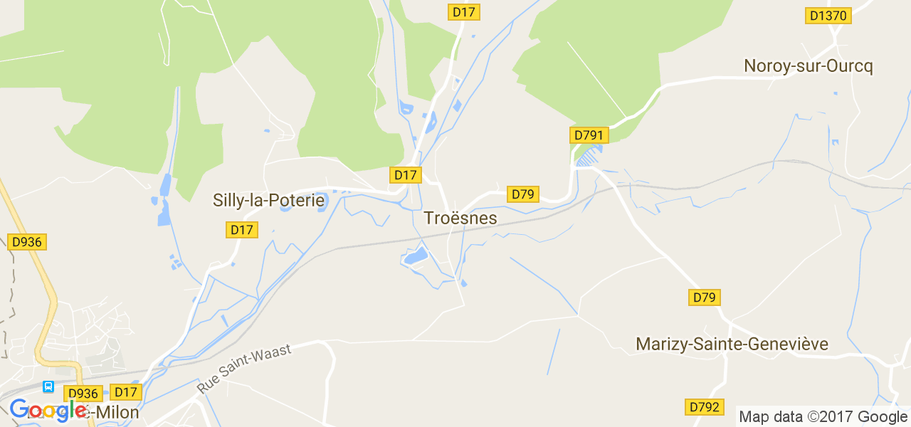 map de la ville de Troësnes