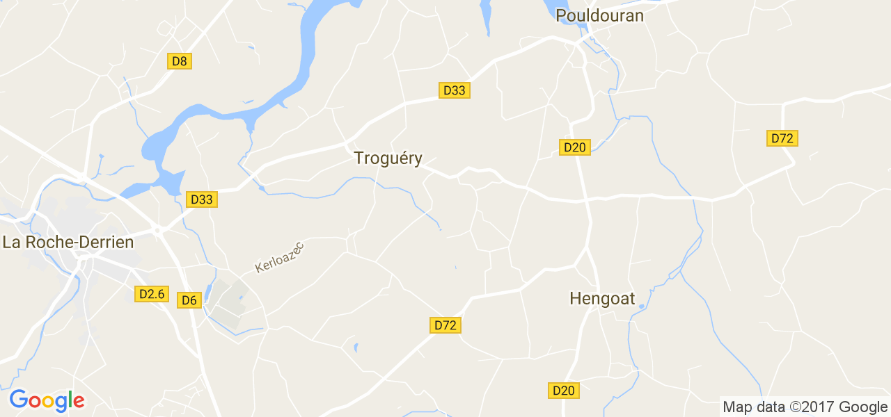 map de la ville de Troguéry