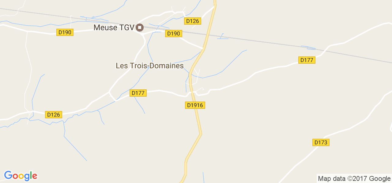 map de la ville de Trois-Domaines