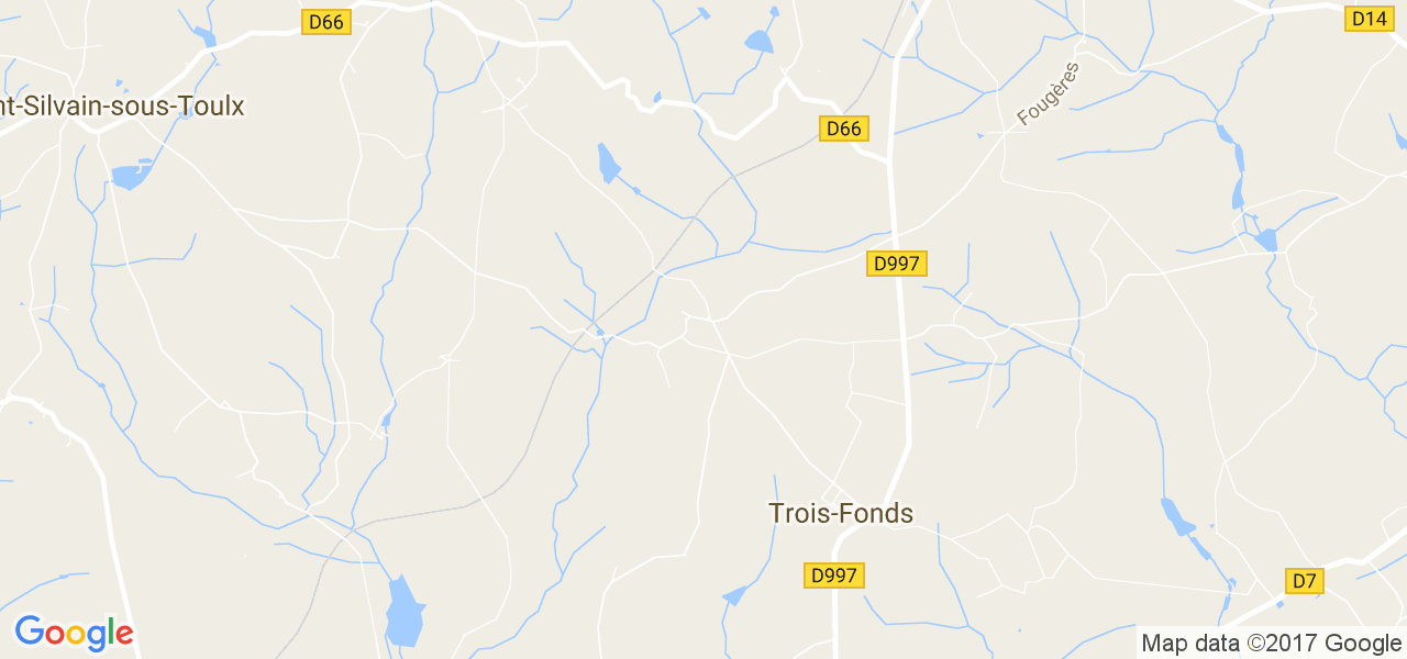 map de la ville de Trois-Fonds