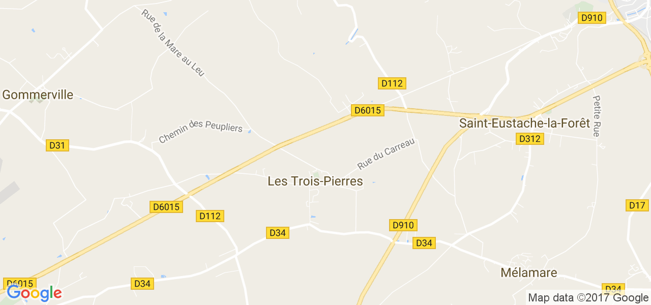 map de la ville de Trois-Pierres