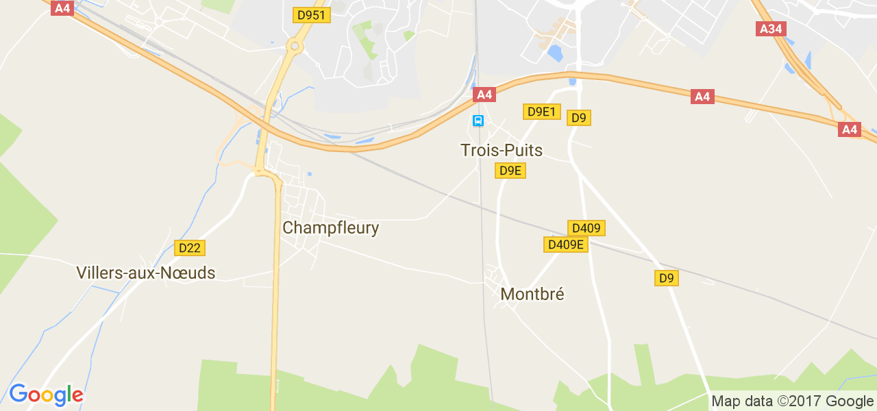 map de la ville de Trois-Puits