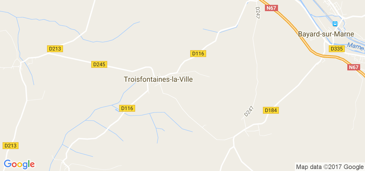 map de la ville de Troisfontaines-la-Ville