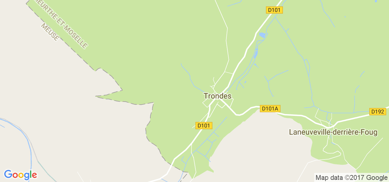 map de la ville de Trondes