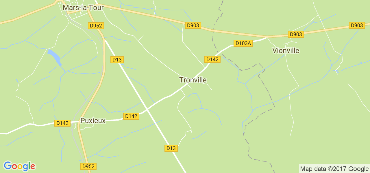 map de la ville de Tronville