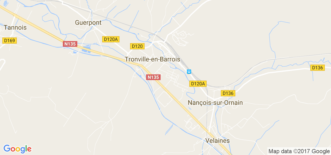 map de la ville de Tronville-en-Barrois