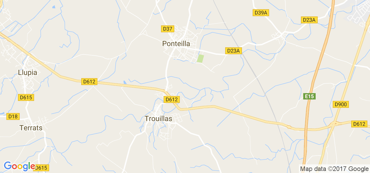 map de la ville de Trouillas