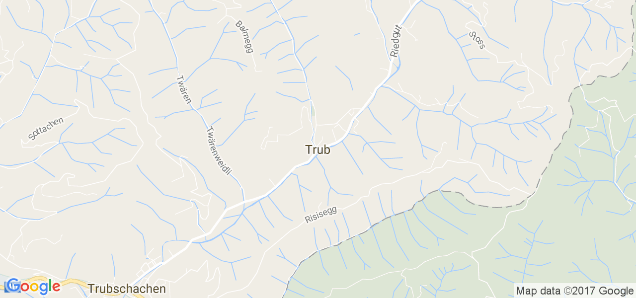 map de la ville de Trub