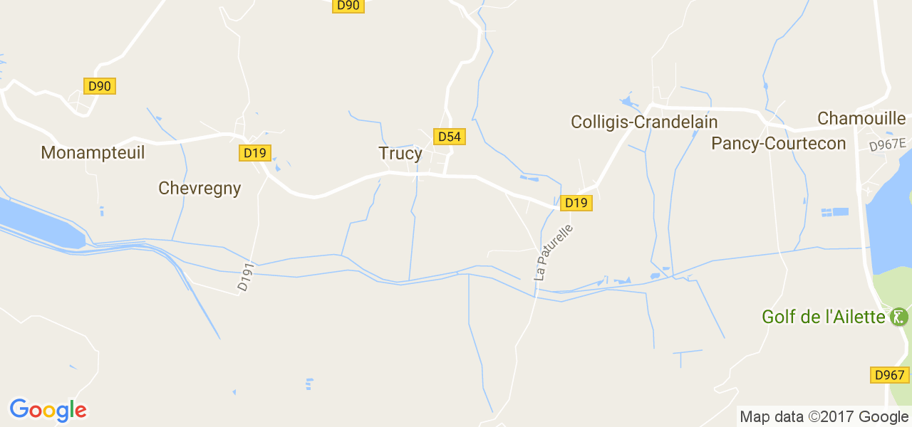 map de la ville de Trucy