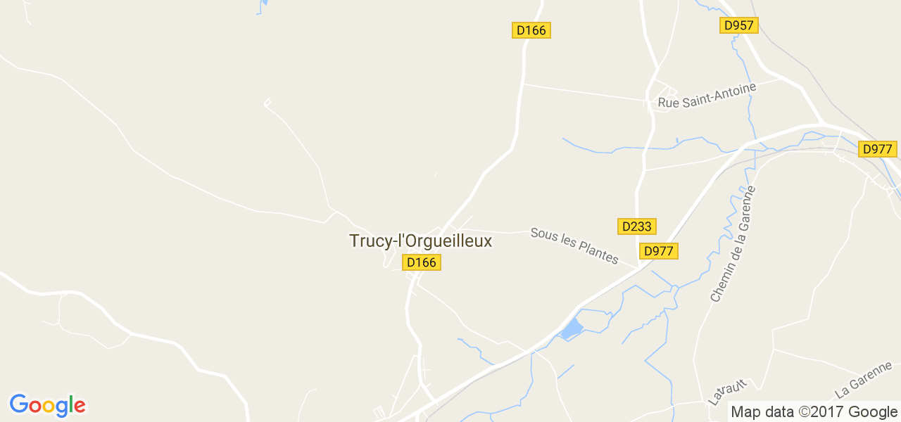 map de la ville de Trucy-l'Orgueilleux