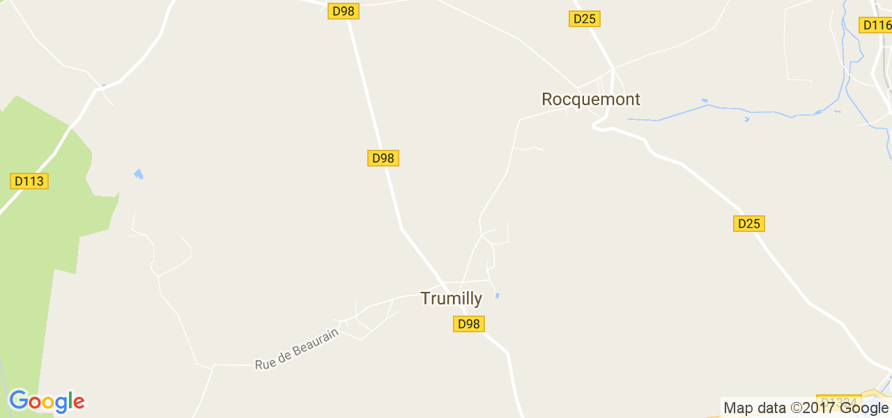 map de la ville de Trumilly