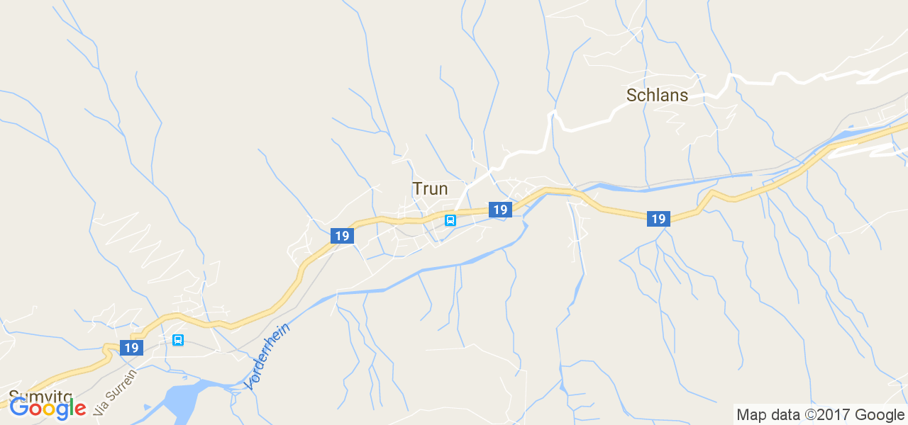 map de la ville de Trun