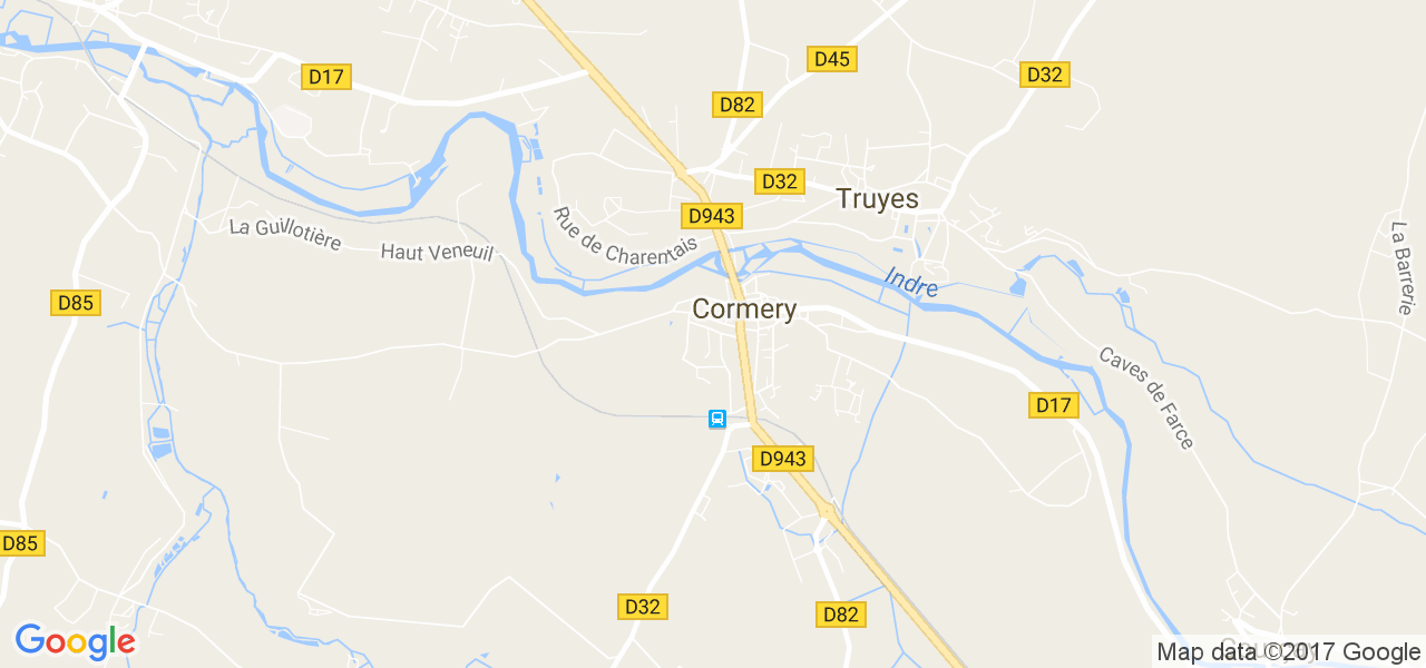 map de la ville de Truyes