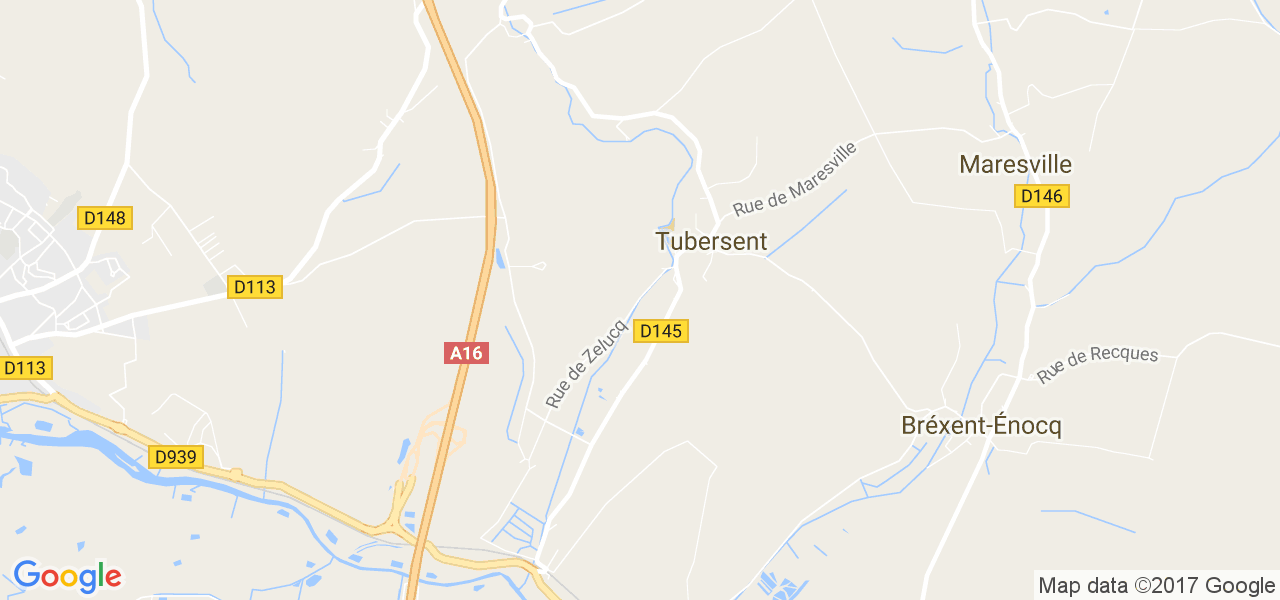 map de la ville de Tubersent