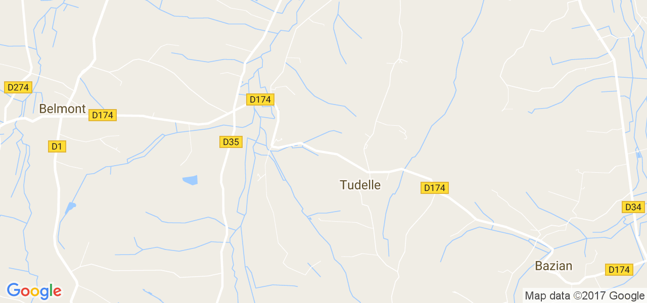 map de la ville de Tudelle