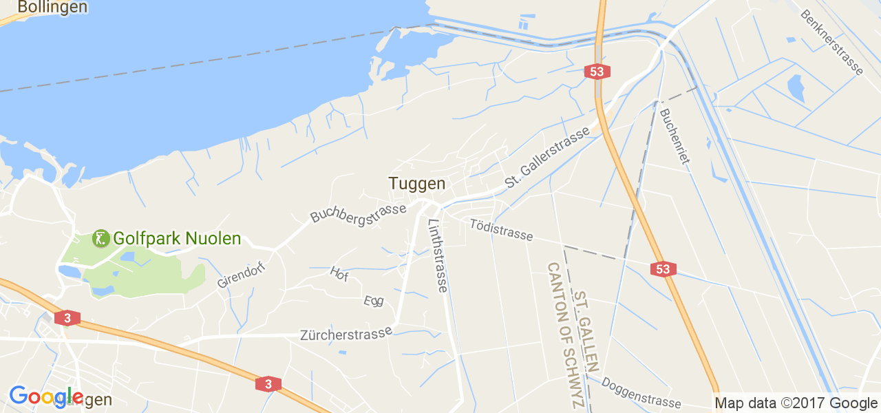 map de la ville de Tuggen