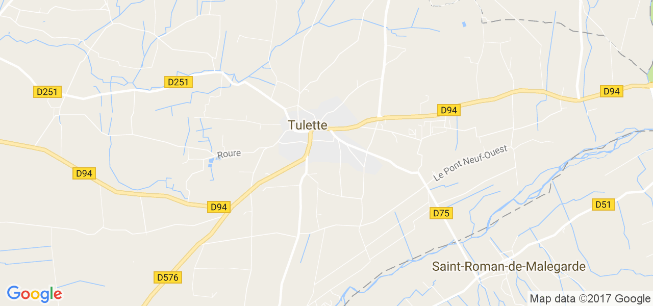 map de la ville de Tulette