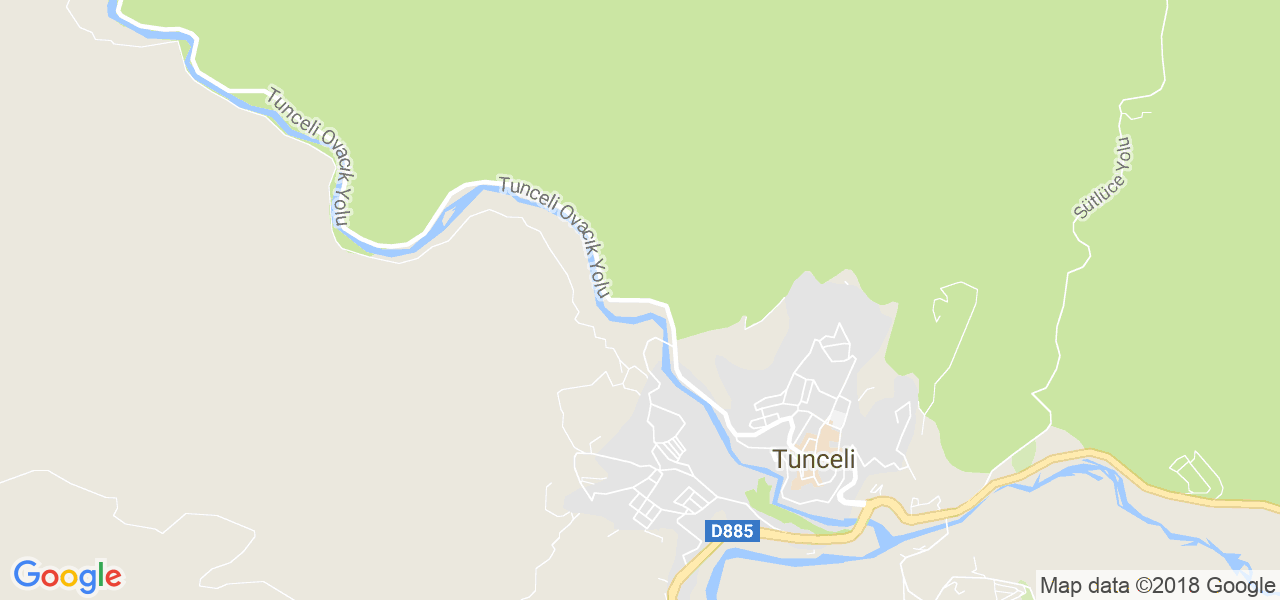 map de la ville de Tunceli