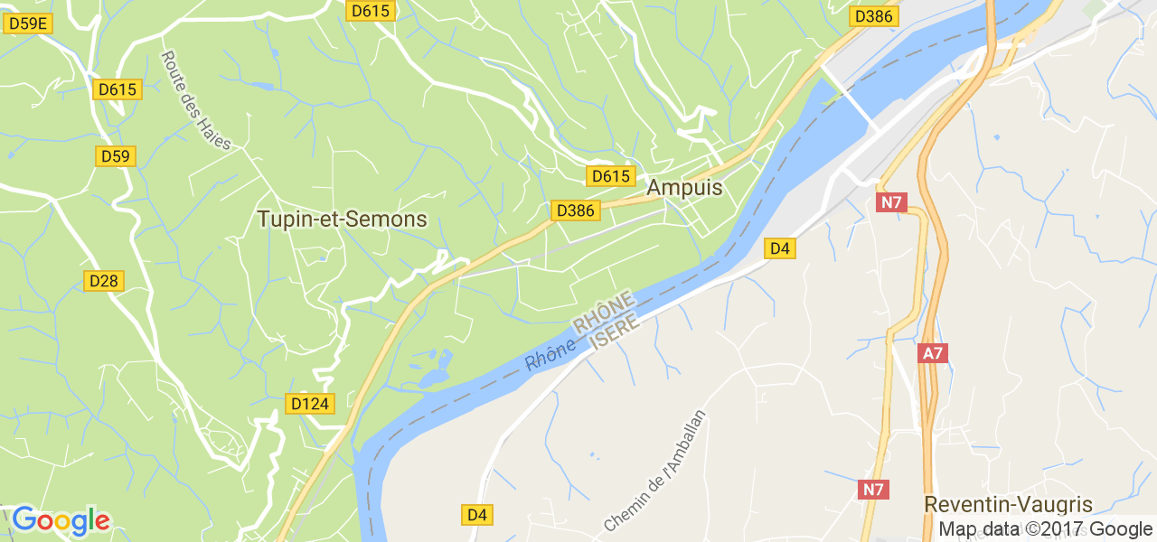 map de la ville de Tupin-et-Semons