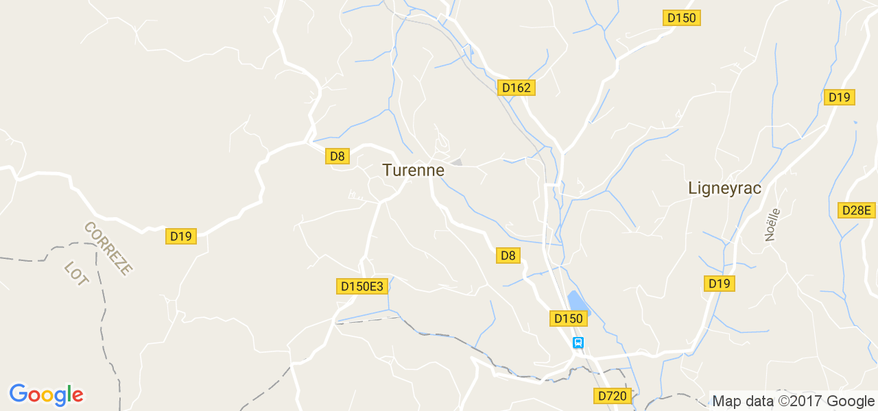 map de la ville de Turenne