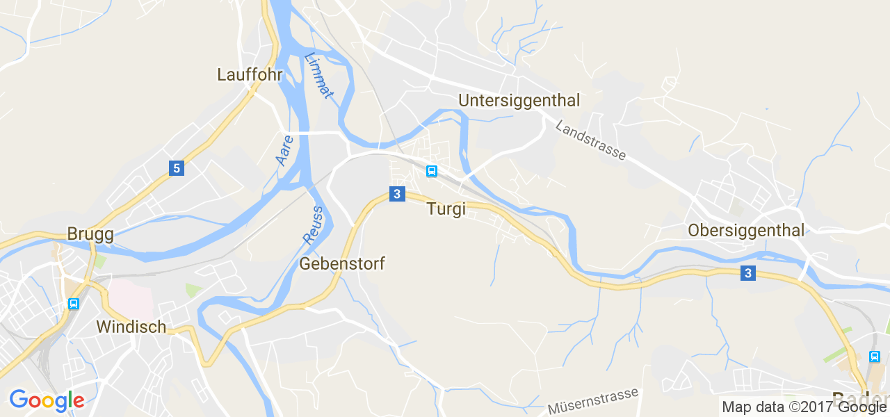 map de la ville de Turgi