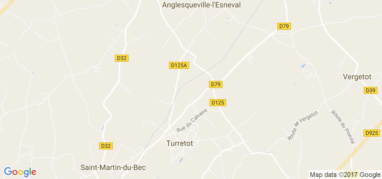 map de la ville de Turretot