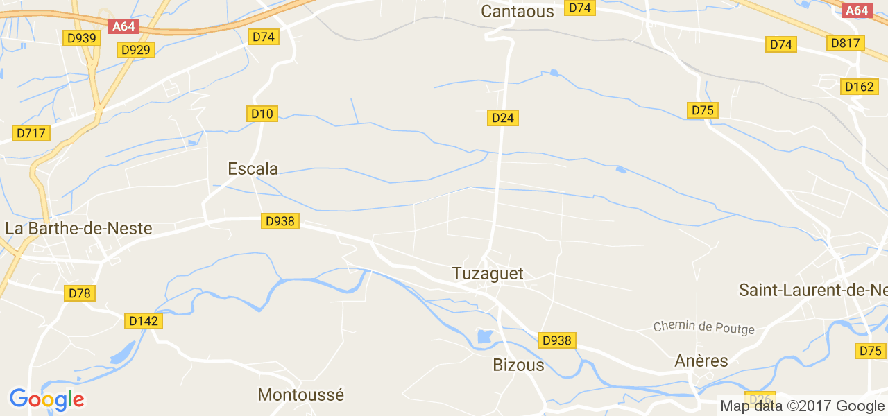 map de la ville de Tuzaguet