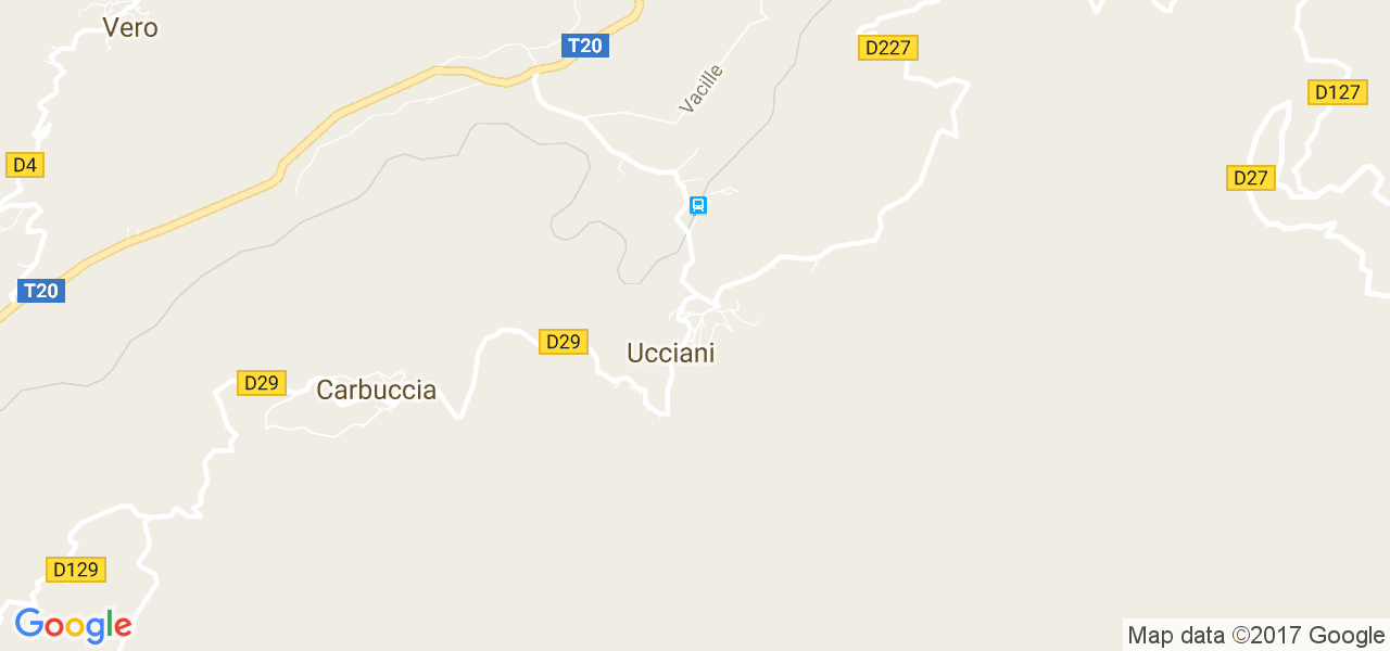 map de la ville de Ucciani