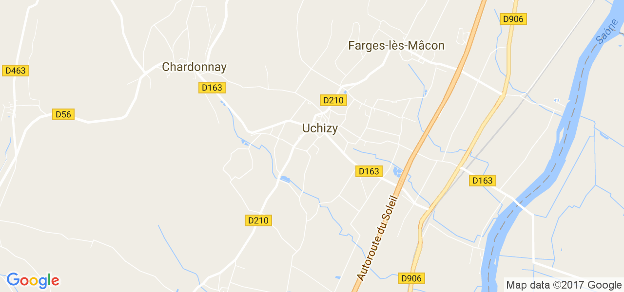 map de la ville de Uchizy