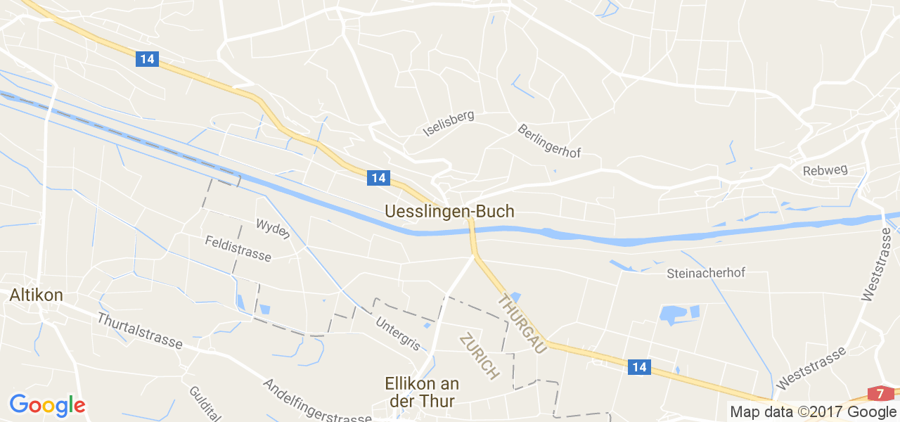 map de la ville de Uesslingen-Buch