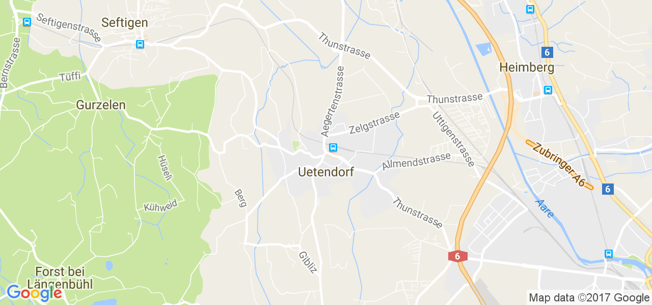 map de la ville de Uetendorf