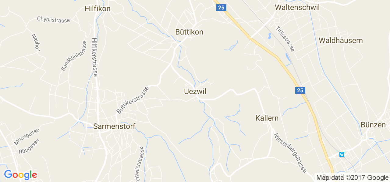 map de la ville de Uezwil