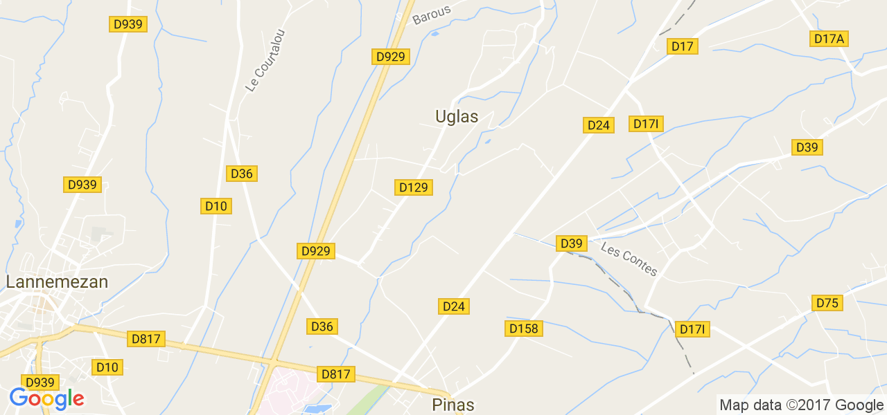 map de la ville de Uglas