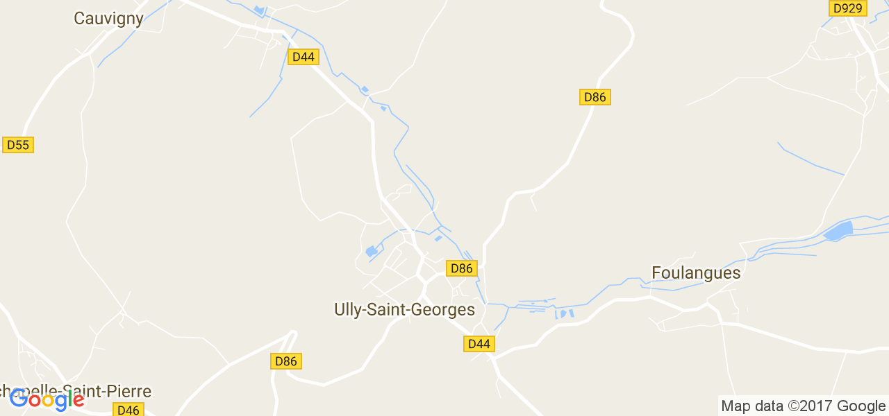 map de la ville de Ully-Saint-Georges