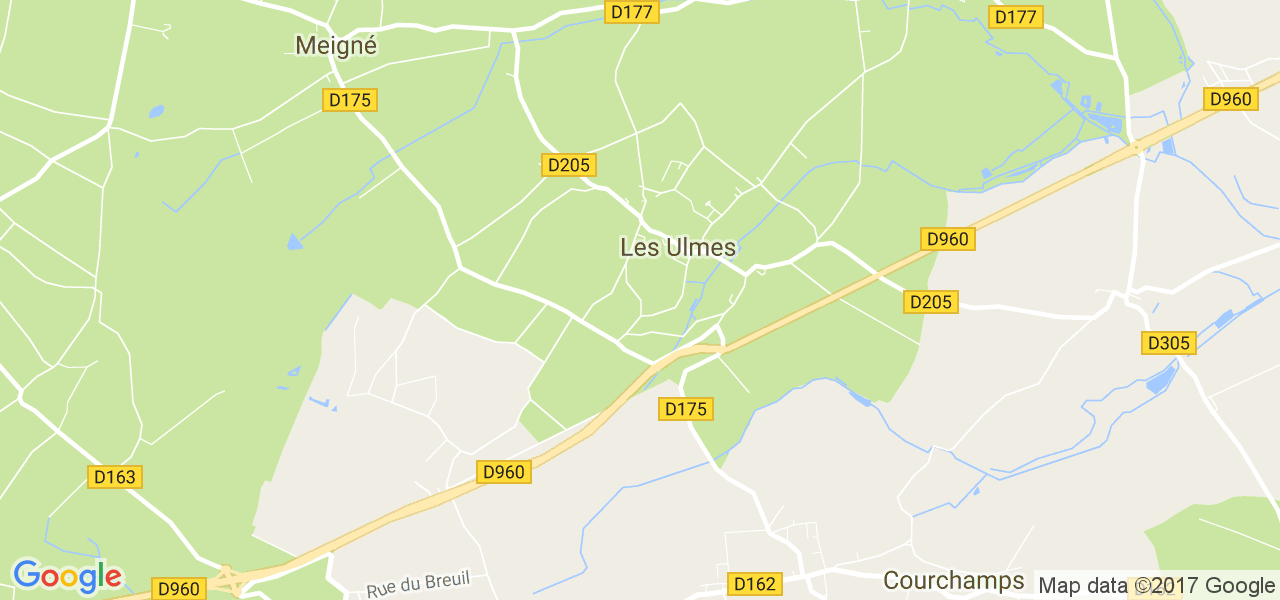 map de la ville de Ulmes