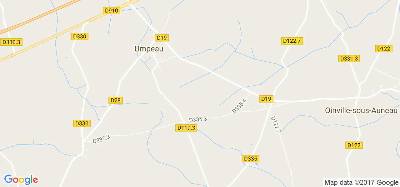 map de la ville de Umpeau