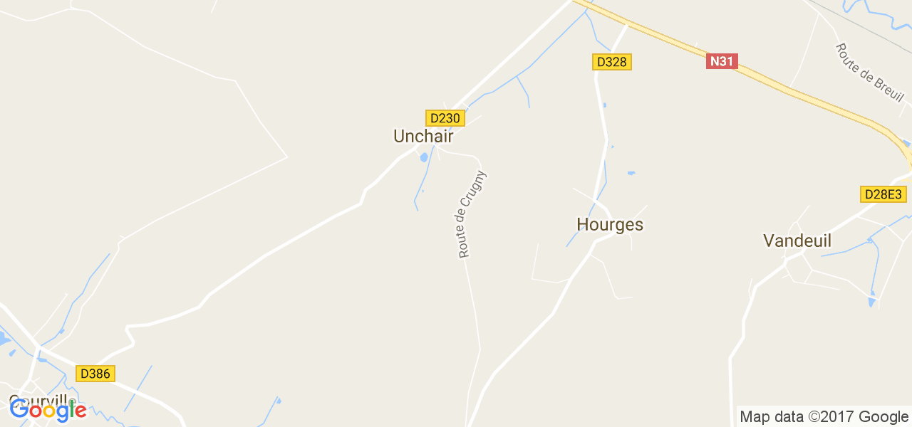 map de la ville de Unchair