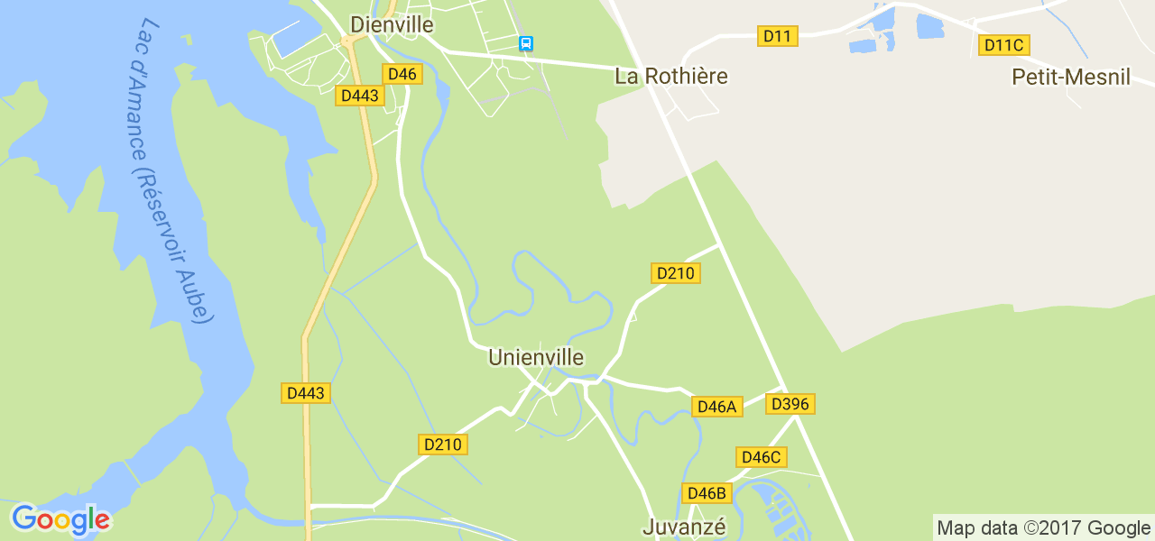 map de la ville de Unienville