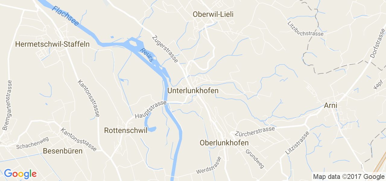 map de la ville de Unterlunkhofen